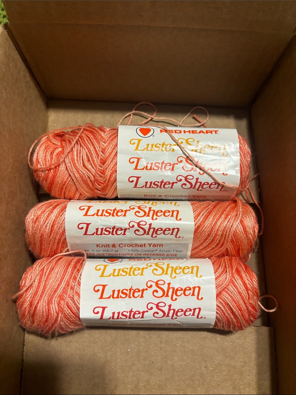 Red Heart Luster Sheen Yarn - Variegated bundle